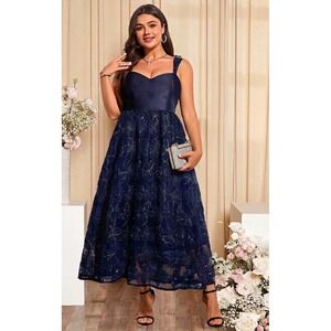 Whimsigoth Etheral Lace Maxi Dress Floral Formal Special Occasion Size XL-1X NWT